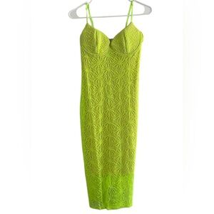 Vibrant Green Lace Dress
